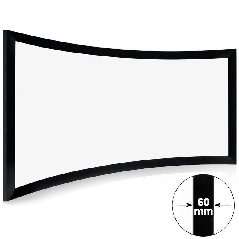 Mini Cinema Curved Fixed Frame Projector Screen 
