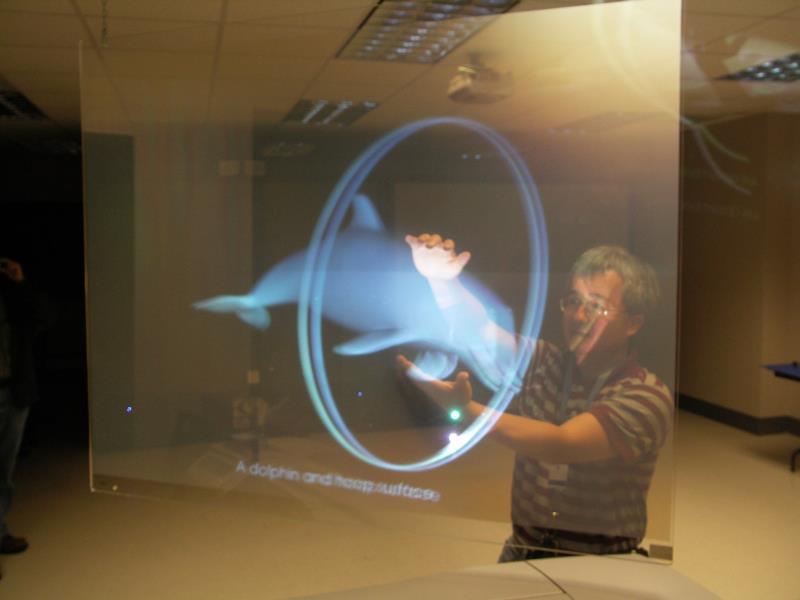 Transparent Holographic Rear Projection Film for Glass